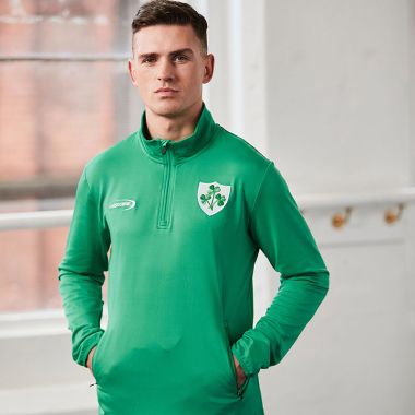 Lansdowne Ireland Men&#039;s Shamrock Crest Half Zip Emerald