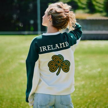Lansdowne Ireland V-Neck Sweatshirt Cream / Green