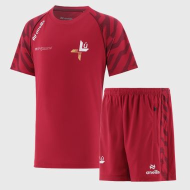 O'Neills Louth GAA Kids' Electro T-Shirt & Shorts Set Red