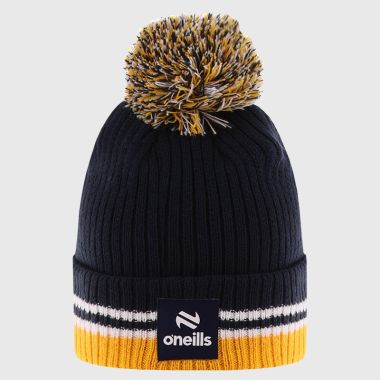 O&#039;Neills Antrim GAA Renew Bobble Hat Marine / White / Amber