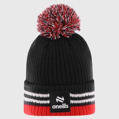 O&#039;Neills Tyrone GAA Renew Bobble Hat Black / White / Red