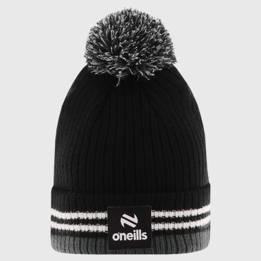 O&#039;Neills Sligo GAA Renew Bobble Hat Black / White / Dark Grey