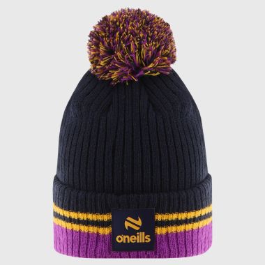 O&#039;Neills Wexford GAA Renew Bobble Hat Marine / Amber / Purple