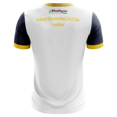 Robert Emmetts Hurling Club Women&#039;s Fit Jersey White / Marine / Amber