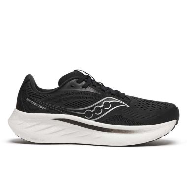 Saucony Women&#039;s Ride 18 Running Shoes Black / White - AW25