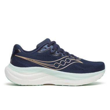 Saucony Women's Ride 19 Running Shoes Navy / Aqua- SS26