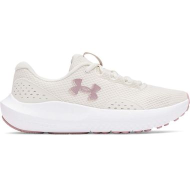 Under Armour Women's UA Surge 4 Running Shoes Summit White / Tourmaline Pink / Metallic Tourmaline Pink -SS26