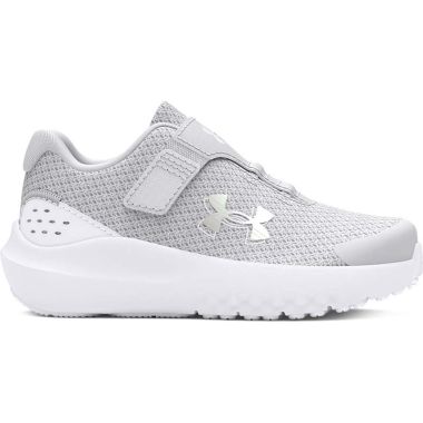 Under Armour Kids' Infant UA Surge 4 AC Infant Running Shoes Mod Gray / White / Iridescent-SS26