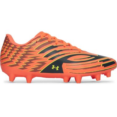 Under Armour Kids' UA Shadow Club 4 FG Football Boots Electric Tangerine / Arden Green / High Vis Yellow - SS26