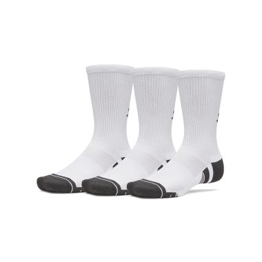 Under Armour UA Performance Tech 3 Pack Crew Socks White / Jet Grey