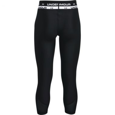 Under Armour Kids&#039; HeatGear® Armour Crop Leggings Black / White