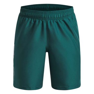 Under Armour Kids' UA Tech™ Woven Wordmark Shorts Rack Green / White