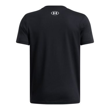 Under Armour Kids' UA Logo Wordmark T-Shirt Black / Titan Grey / White