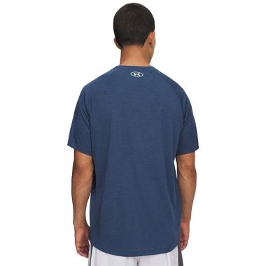 Under Armour Men's UA Tech™ Textured T-Shirt Wham Blue / White