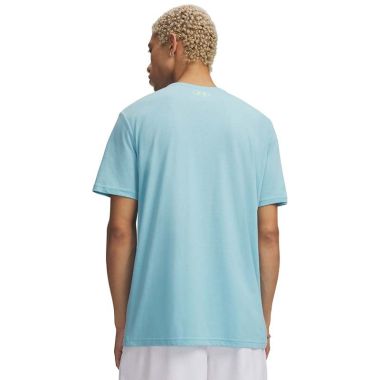 Under Armour Men's UA Foundation T-Shirt Blue Haze / Lumos Lime / White