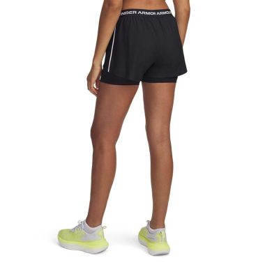 Under Armour Women's UA Tech™ Play Up 2 in 1 Shorts Black / White