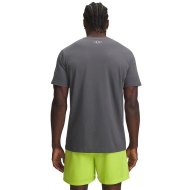 Under Armour Men's UA Logo Wordmark T-Shirt Castlerock / Green Citrine