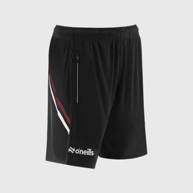 O'Neills Down GAA Kids' Sedona Training Shorts Black / Red / White