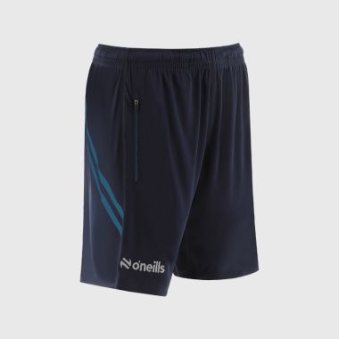 O'Neills Longford GAA Kids' Sedona Training Shorts Marine / Blue / Silver
