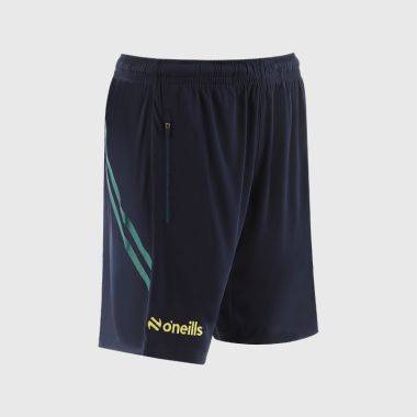 O'Neills Meath GAA Kids' Sedona Training Shorts Marine / Green / Yellow