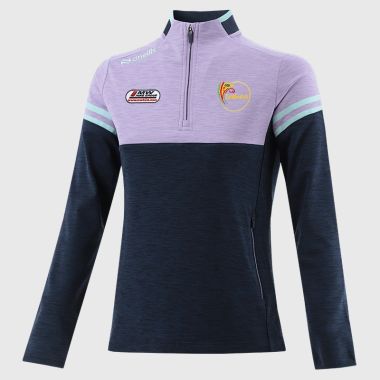 O'Neills Carlow GAA Women's Sedona Brushed Half Zip Top Marine / Purple / Green