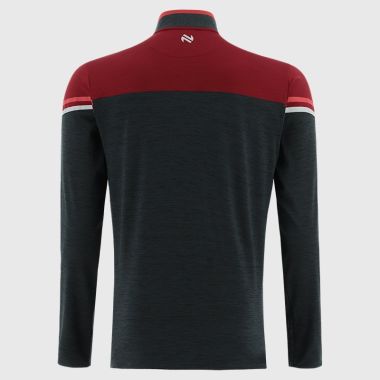 O'Neills Tyrone GAA Men's Sedona Brushed Half Zip Top Black / Red