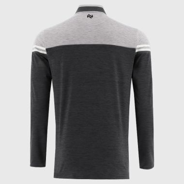 O'Neills Galway GAA Men's Sedona Brushed Half Zip Top Black / Silver / White