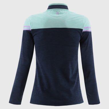 O'Neills Wicklow GAA Kids' Sedona Brushed Half Zip Top Marine / Green / Purple