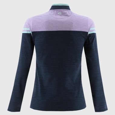 O'Neills Roscommon GAA Kids' Sedona Brushed Half Zip Top Marine / Purple / Green