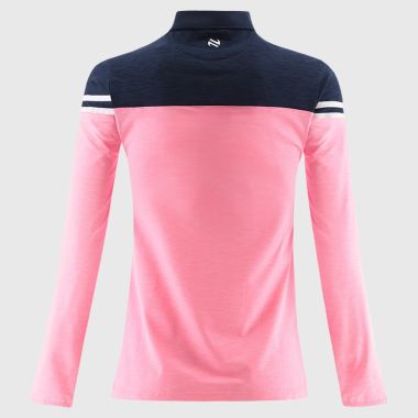 O'Neills Antrim GAA Women's Sedona Brushed Half Zip Top Pink / Marine / White