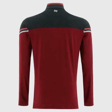 O'Neills Down GAA Men's Sedona Brushed Half Zip Top Red / Black / Red