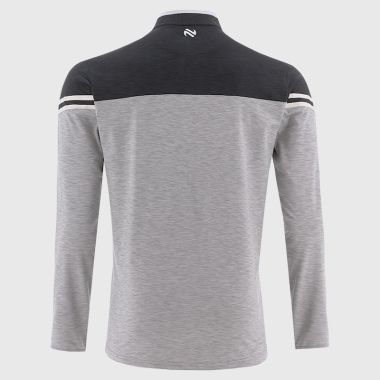 O'Neills Wexford GAA Men's Sedona Brushed Half Zip Top Silver / Black / White