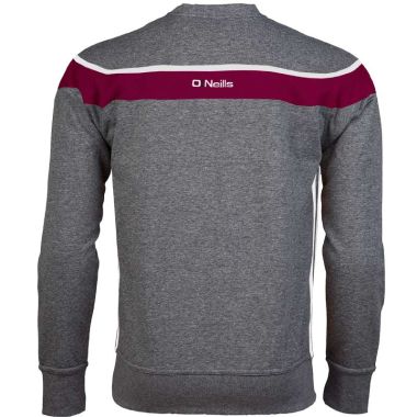Men&#039;s Slaney Crew Neck Sweatshirt Grey / Maroon / White