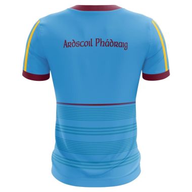 St. Patrick&#039;s High School Keady Short Sleeve Training Top Sky / Maroon / Amber New for 2022/23