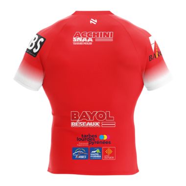 Stado Tarbes Pyrénees Rugby Rugby Match Tight Fit Jersey