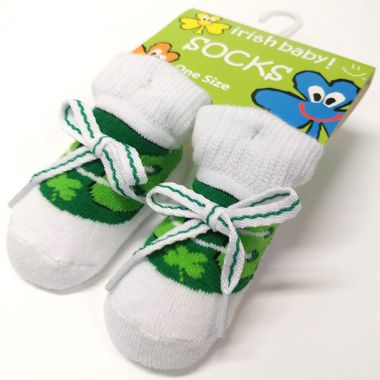 Kids&#039; Trad Craft Baby Shamrock Bootie Green / White