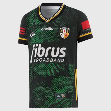 O&#039;Neills Antrim GAA Kids&#039; 2 Stripe Alternative Jersey 2026 Personalised