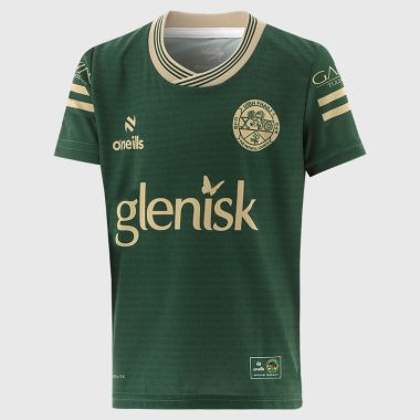 O'Neills Offaly GAA Kids' 2 Stripe Short Sleeve Training Top 2026 Personalised