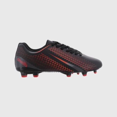 O&#039;Neills Tornado Youth Firm Ground Laced Football Boots Black / Red