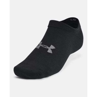 Under Armour Men&#039;s Essentials No Show Socks 6 Pack Black / Black / Castlerock