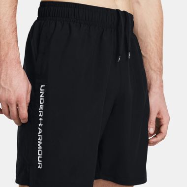 Under Armour Men&#039;s UA Woven Wordmark Shorts Black / White