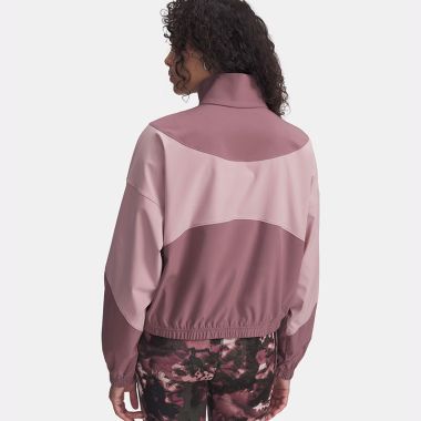 Under Armour Women&#039;s UA Rival Woven Jacket Maroon Mist / Tourmaline Pink / Maroon Mist