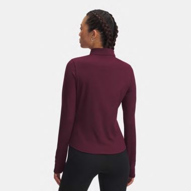 Under Armour Women&#039;s UA Motion Half Zip Top Dark Maroon / White