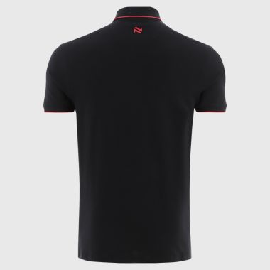 O&#039;Neills Louth GAA Men&#039;s Venture Pima Polo Shirt Black / Red