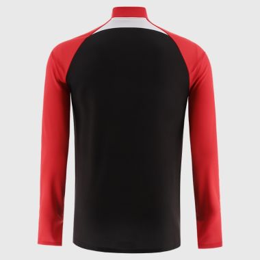 O'Neills Derry City FC Volume Brushed Half Zip Top Black / Red