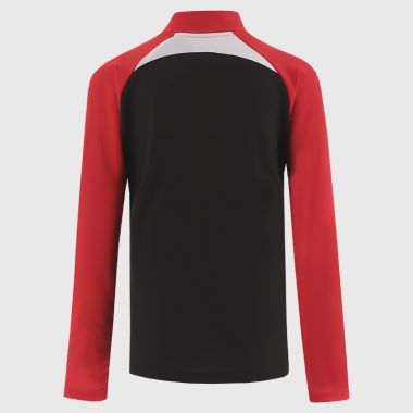 O'Neills Derry City FC Kids' Volume Brushed Half Zip Top Black / Red