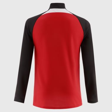 O'Neills Derry City FC Volume Players Brushed Half Zip Top Red / Black