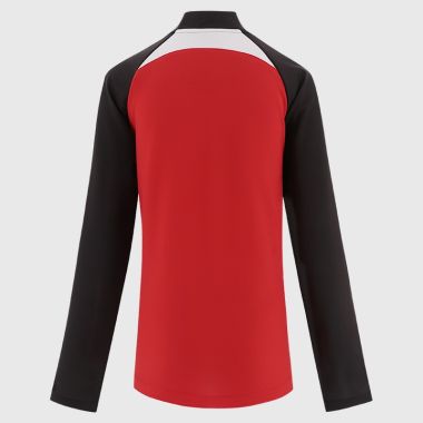 O'Neills Derry City FC Kids' Volume Players Brushed Half Zip Top Red / Black