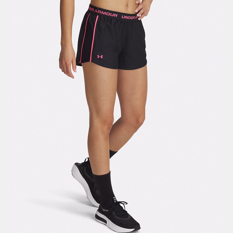 Black and Pink Under Armour Women's UA Tech™ Play Up Shorts from O'Neills