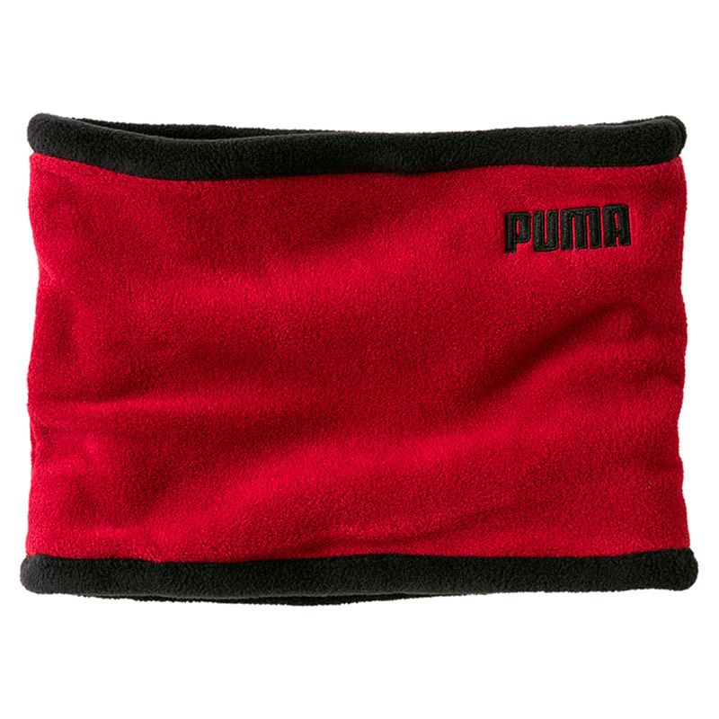 red and black reversible Puma men's neck warmer with self fabric binding from O'Neills